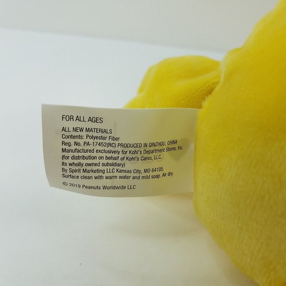Kohls Cares Woodstock Bird Peanuts Gang Plush Yellow 12" Stuffed Animal Toy - Picture 9 of 10